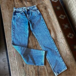 ZARA Blue Denim Jeans straight leg denim high rise 2 fits 25